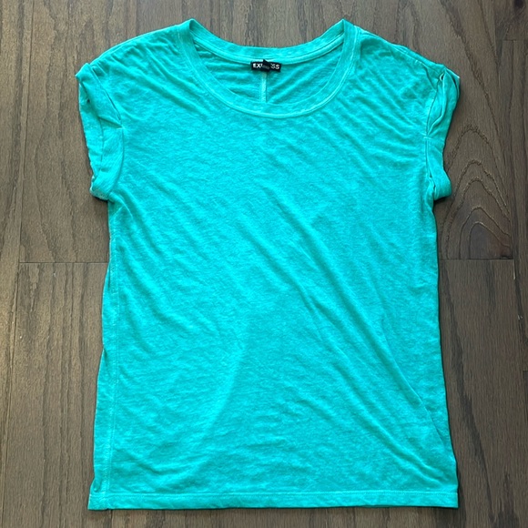 Express Teal Short Sleeve Tee - Size XS - Picture 1 of 6